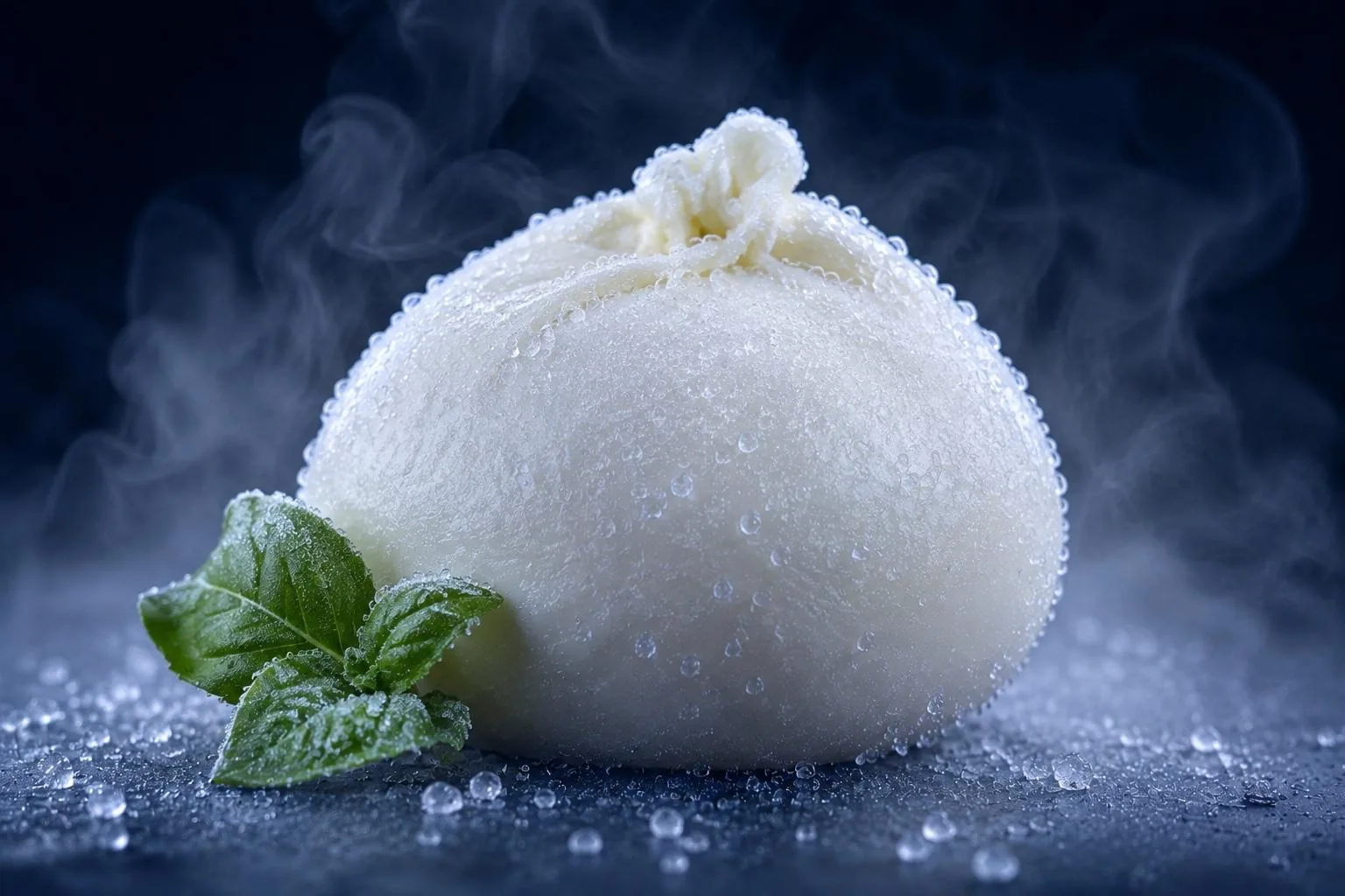 Surgelazione rapida pezzo per pezzo della burrata