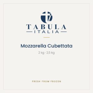 Prodotti Mozzarella cubettata Tabula Italia, surgelata Fresh from Frozen