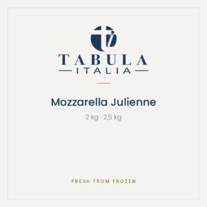 Prodotti Mozzarella julienne Tabula Italia, surgelata Fresh from Frozen